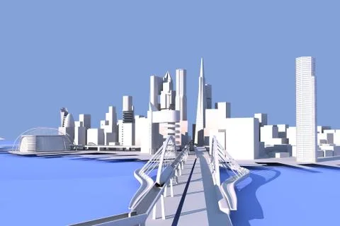 City skyline Stock Illustration