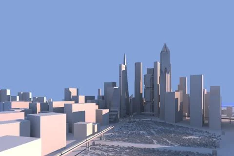 City skyline Stock Illustration