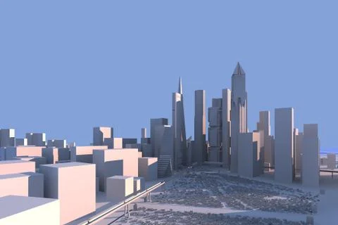 City skyline Stock Illustration