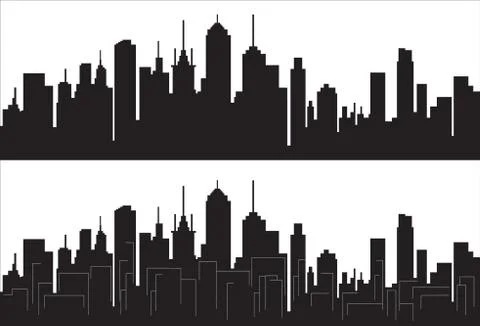 City skyline Stock Illustration