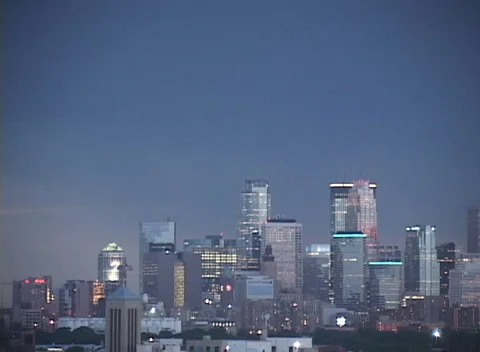 City skyline with lightning Stock-Footage 270969613