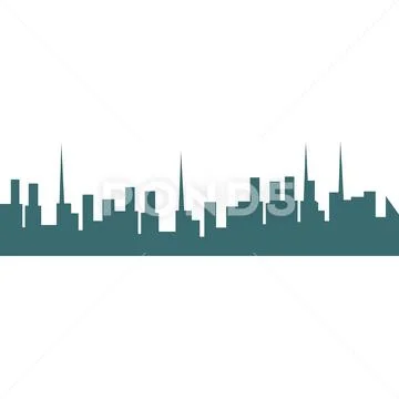 City skyline silhouette building vector illustration architecture ...