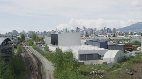 City Skyline Skytrain Stock Footage 46971595