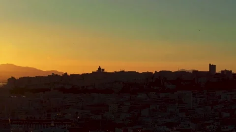 City skyline at sunset Stock Footage 173823173