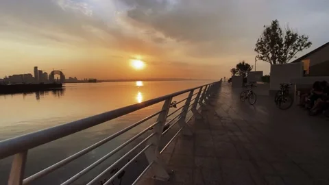 City skylines on background Stock Footage 159000700