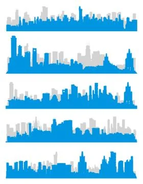 City Skylines Stock Illustration