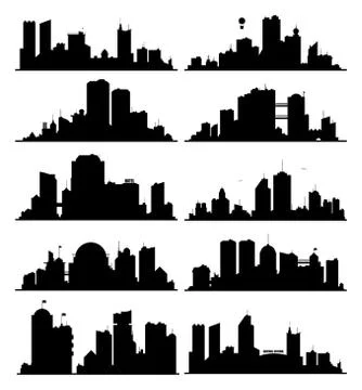 City Skylines Stock Illustration