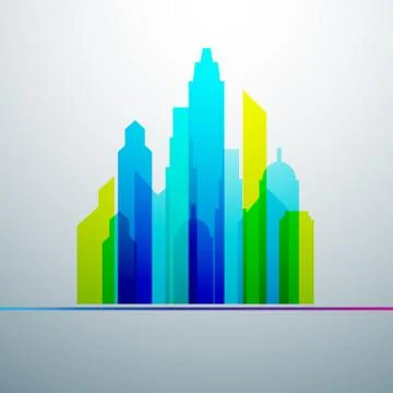 City skylines Stock Illustration