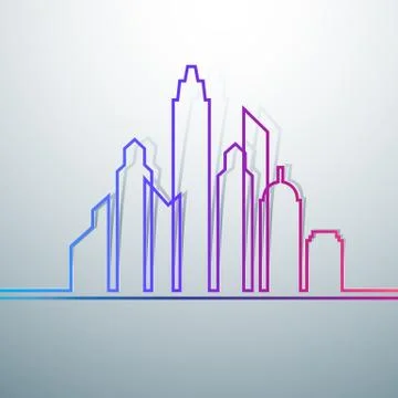 City skylines Stock Illustration