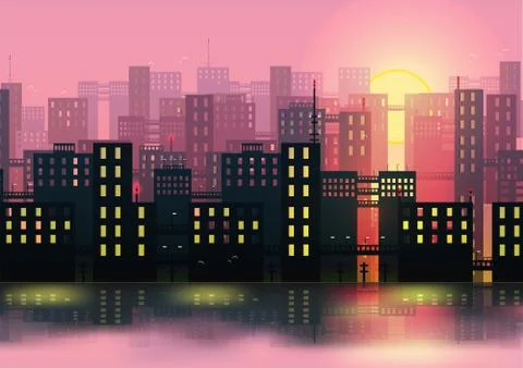 City Skylines - Vector Illustration Stock Illustration