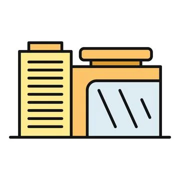 City skyscraper and modern building icon illustration Ilustración de archivo