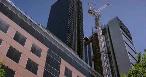 City skyscraper construction - 4K Vídeos de archivo 146828469