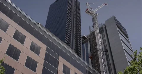 City skyscraper construction - 4K Vídeos de archivo 146828471