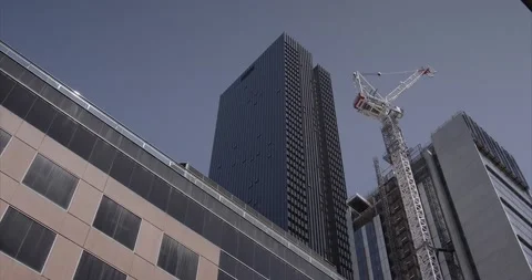 City skyscraper construction - 4K Video stock 146828489