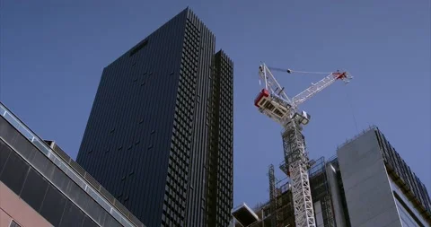 City skyscraper construction time-lapse  - 4K Vídeos de archivo 146828496