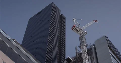 City skyscraper construction time-lapse  - 4K Video stock 146828514
