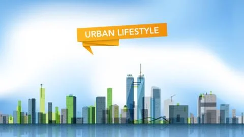 City Skyscraper Stock Illustration
