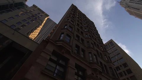 City Skyscraper Low Angle Pan Stock Footage 101551938