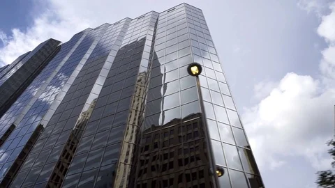 City Skyscrapers Tracking Shot Stock Footage