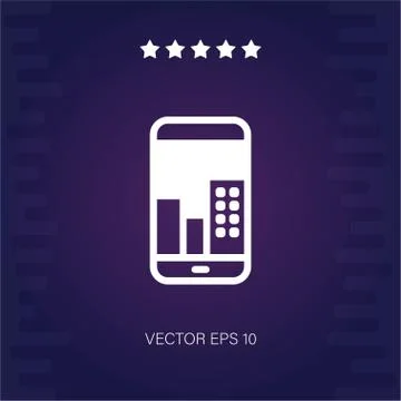City smartphone vector icon Illustrazione stock