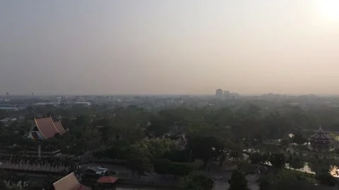 City Smog Over the Horizon Stock Footage 337828158