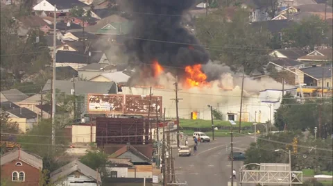 City Smoke Building Fire Stock Footage 37275083