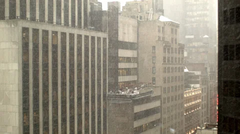 City snow Stock Footage 33320092