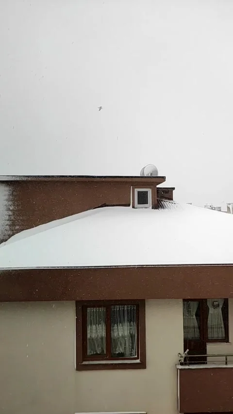 City ​​in snow Stock Footage 218305535