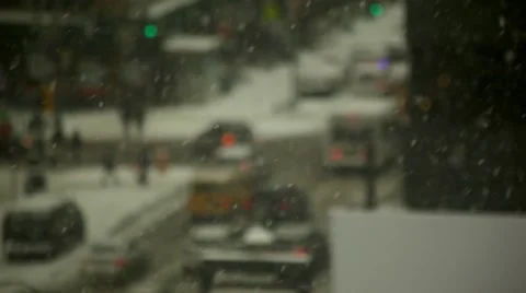 City Snowfall 05 HD Stock Footage 51927937