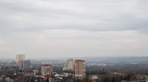 City snowfalling in timelapse Stock Footage 998489