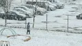 City in the snowstorm. 4k or 4k+ Resolution