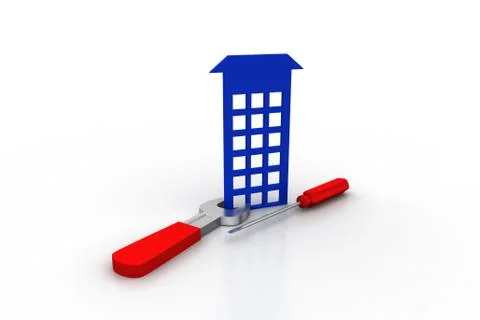 City space construction concept Free Stock Illustration