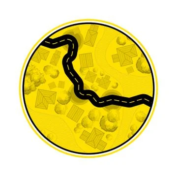 City speed track map background Stock Illustration
