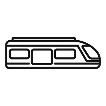 City speed train icon outline vector. Express transport Stock Illustration