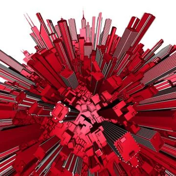 City Sphere Globe 3D Stock Illustration