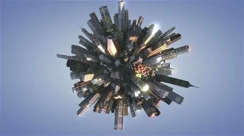 City Sphere Loop 1080p Stock Footage 21442282