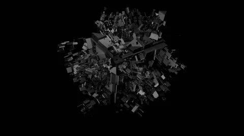 City Sphere Wobble Stock Footage 64652581