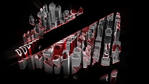 City Spinner Looping Animation Stock Footage 73414480