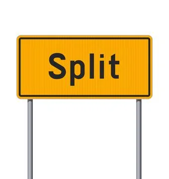 City of Split road sign Stock Illustration