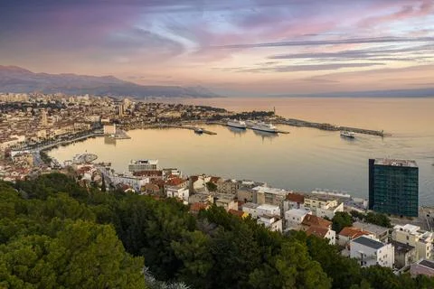 City of Split at twilight Stock Photos