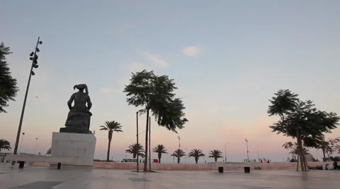 City Squere in sunset 스톡 동영상 46955538