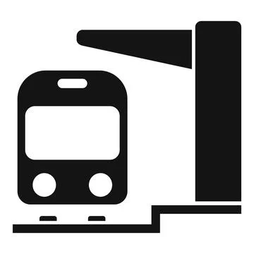 City station icon simple vector. Waiting public Stockillustratie