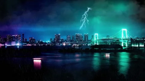 The city in the storm Stock Footage 211700616