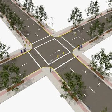 City Street 3D Model