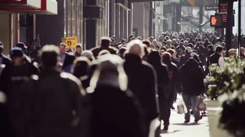 City street crowd Stock Footage 10761826