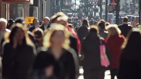 City street crowd Stock-Footage 10762086