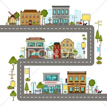 City Street Illustration Stock Illustration