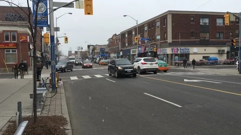 City Street Intersection Stock Footage 89985413