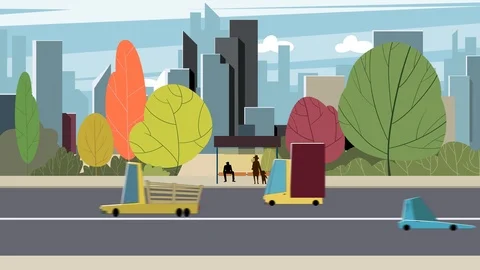 City street traffic loop Stock Footage 88873338
