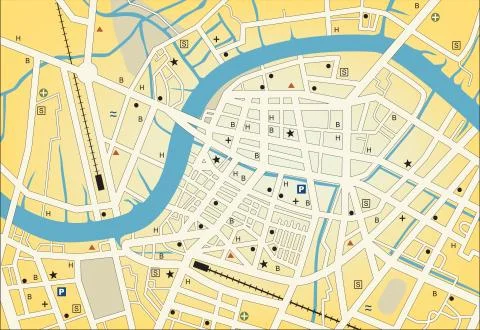 City streetmap Illustrazione stock